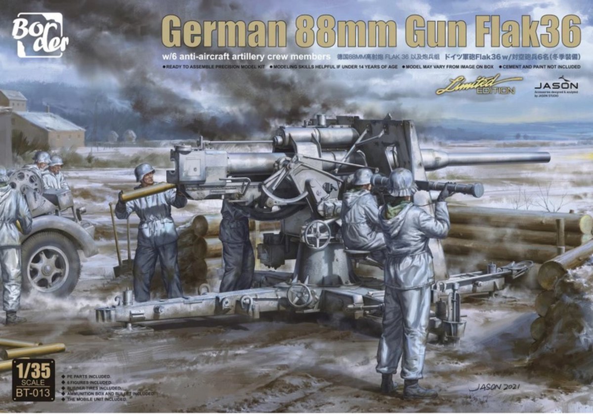 Border model | BT-013 | German Flak36 & crew | 1:35